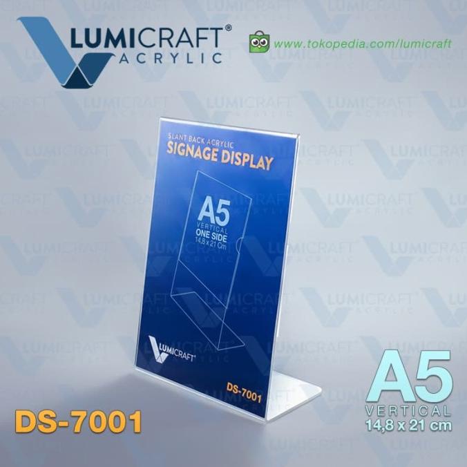 

READY COD Name/Label Display/Stand Acrylic/Akrilik Model L / Slant Back - A5 PRODUK TERBATAS Kode 256