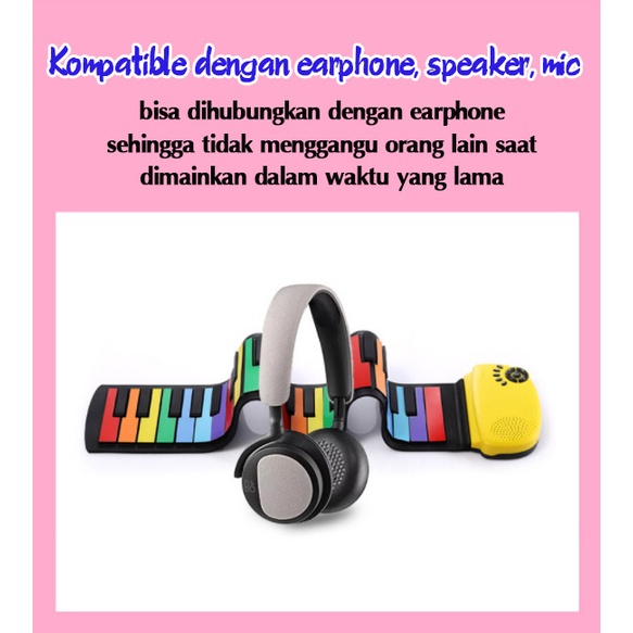 Piano Roll Portable bisa dilipat  gampang dibawah baterai cas