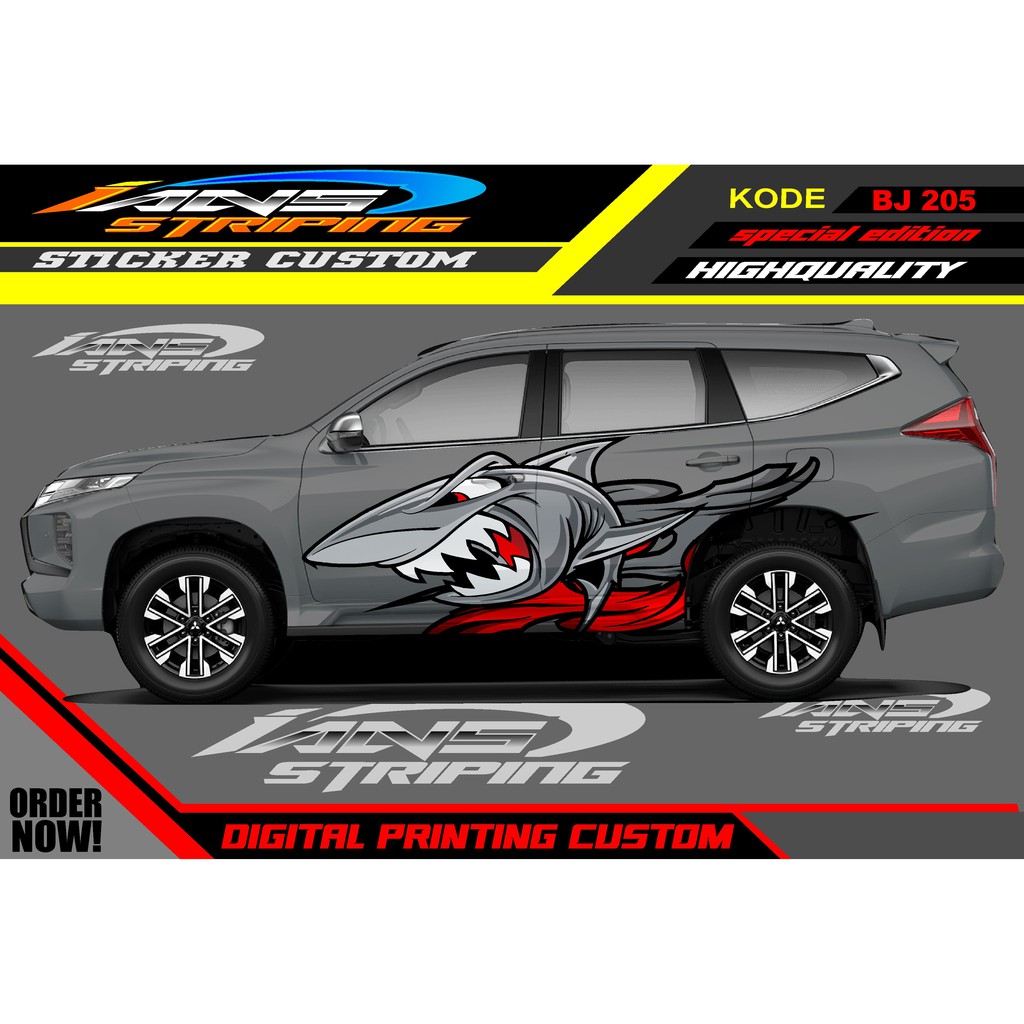 DECAL STICKER MOBIL PAJERO, FORTUNER