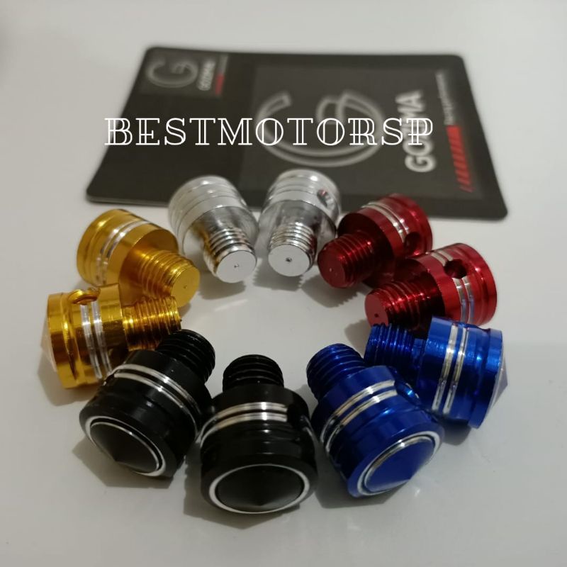 Spion Jalu Oval Bar End Gratis Sepasang Baut Spion Universal Motor Full CNC Spion motor