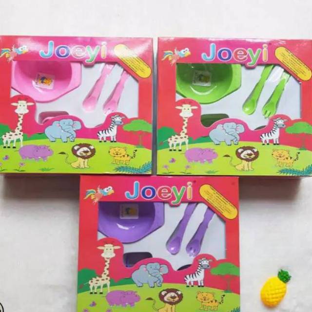 Fedding Set Alat Makan Joeyi Ukuran Kecil-Set Alat Makan Joeyi Size Kecil-Kado bayi baru lahir