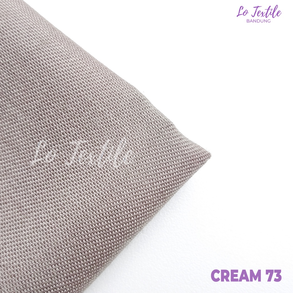 Kain Katun Toyobo Fodu Premium 0.5 Meter (Seri 1) - Bahan Katun Podu Cotton Koko Gamis Meteran-Cream - 73