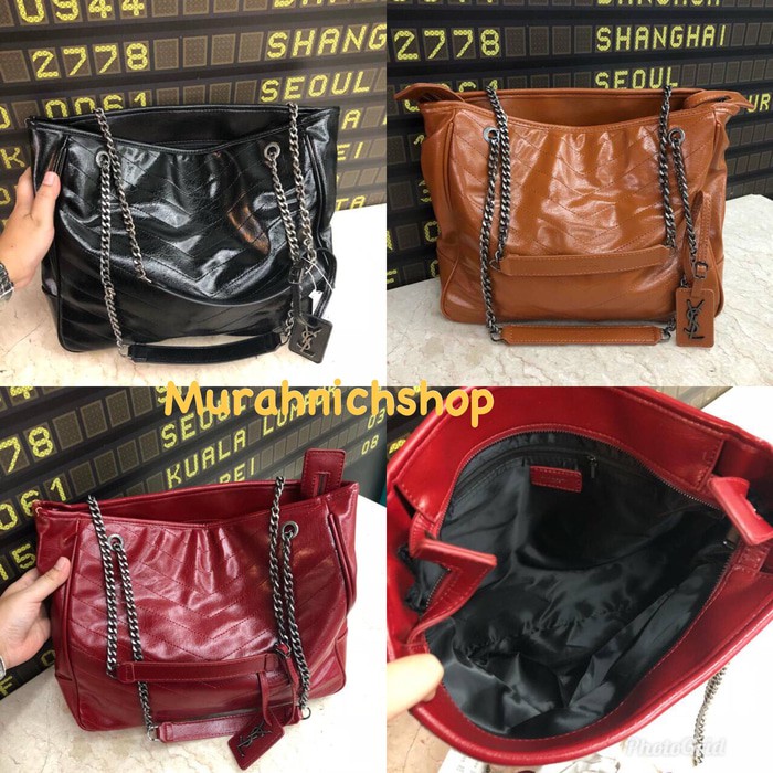 Murahnich Tas Wanita Branded/ Tas YSL tote cabas cevron semipremium