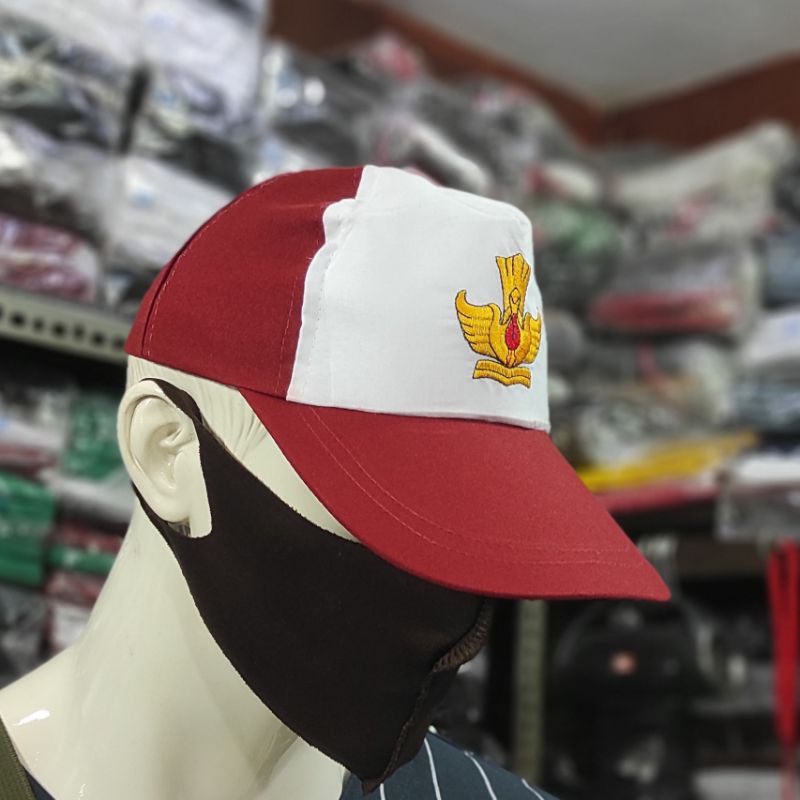 TOPI DAN DASI SD BORDIR MERAH/MERAH PUTIH PUTRA DAN PUTRI