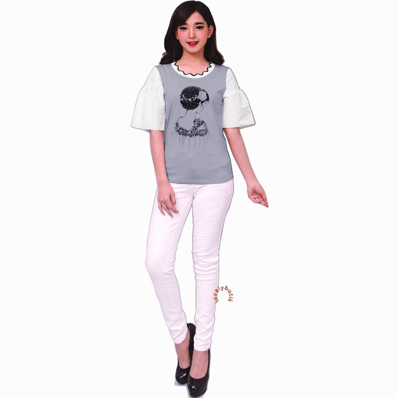 Lovelybutik Beauty Kaos Korea Lengan Pendek