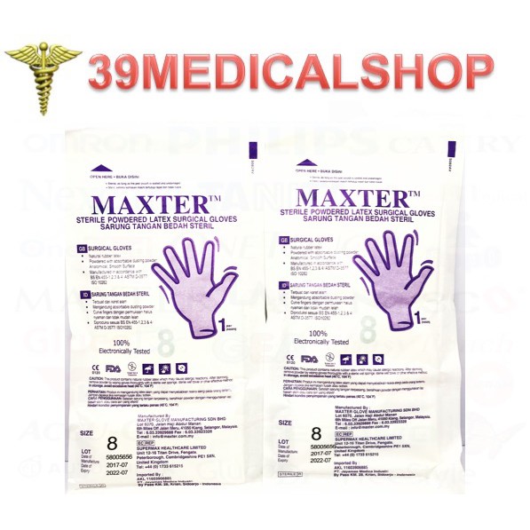 MAXTER SURGICAL GLOVE STERILE- SARUNG TANGAN BEDAH STERIL