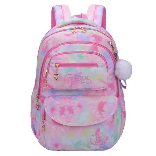 RANSEL / BACKPACK TAS Anak Sekolah SD / SMP / REMAJA 17&quot; UKURAN BESAR MODEL MASA KINI GANTUNGAN BULU IMPORT