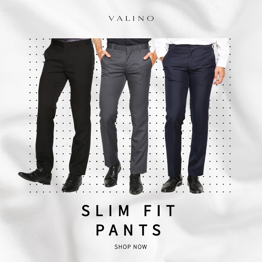 VALINO Celana Panjang Slim Fit Formal Pria