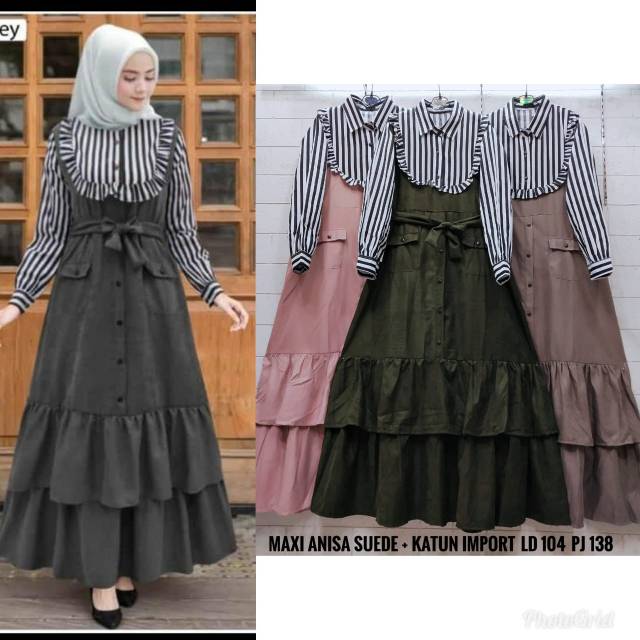 Gamis annisa suede import