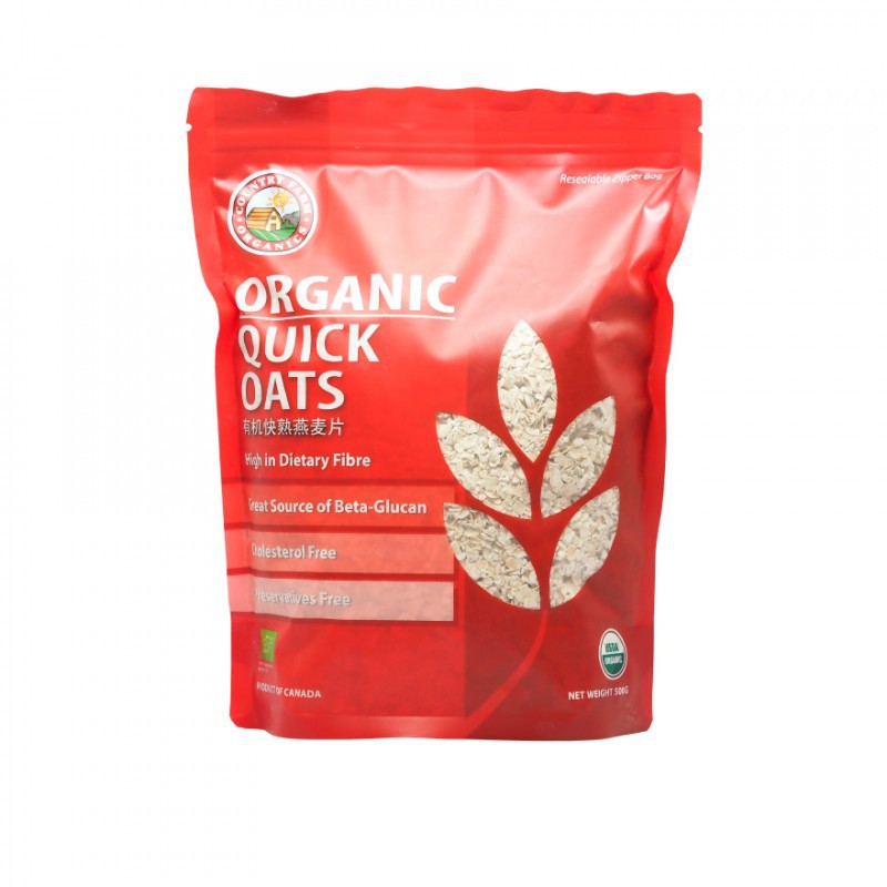 Country Farm Organic Quick Oats 500g | Oat Organik 500 g