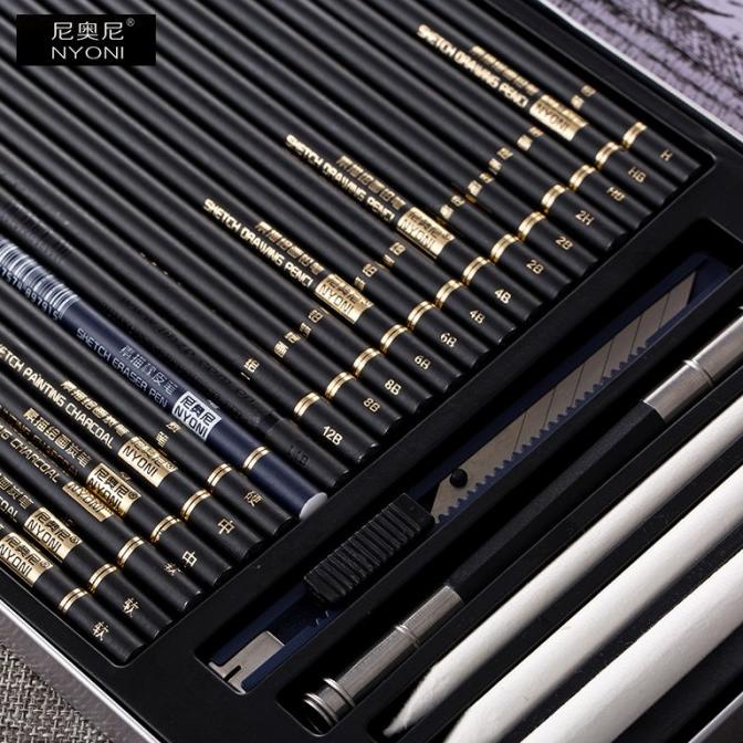 

nyoni drawing/sketch pencil set in tin box