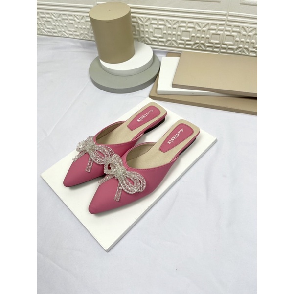 sepatu flat shoes wanita terbaru kekinian pesta MAUDE GUESIS Sendal flat premium import Gladies 10