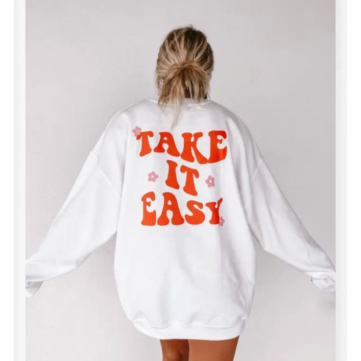 TAKE IT EASY SWEATER OBLONG OVERSIZE WANITA