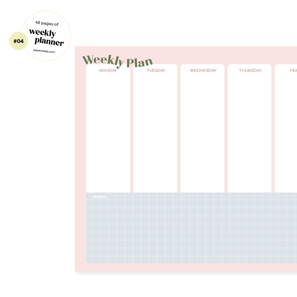 Paperie Lab - Weekly Planner Notepad