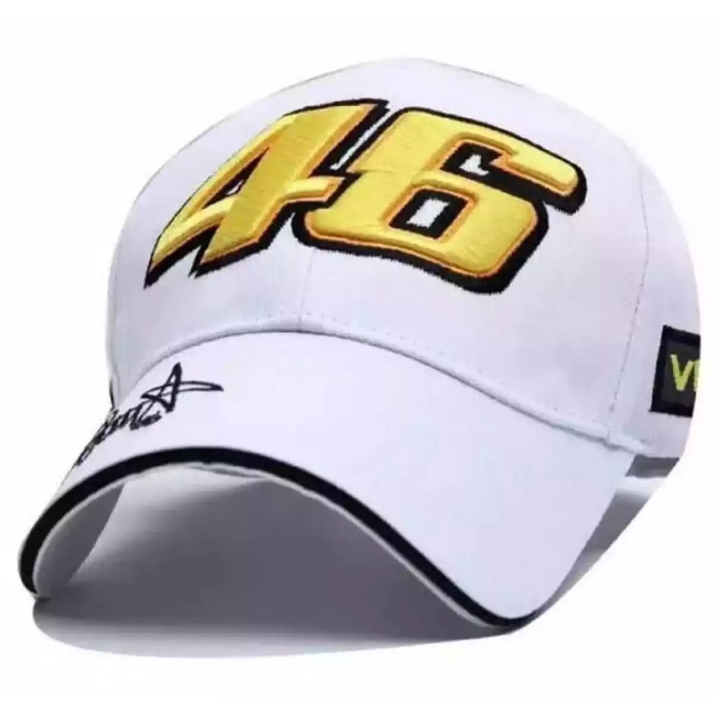 Topi Pria SPORT Racing 46 Bordir/topi Valentino Rossi 46 Kekinian the doctor/Realpict