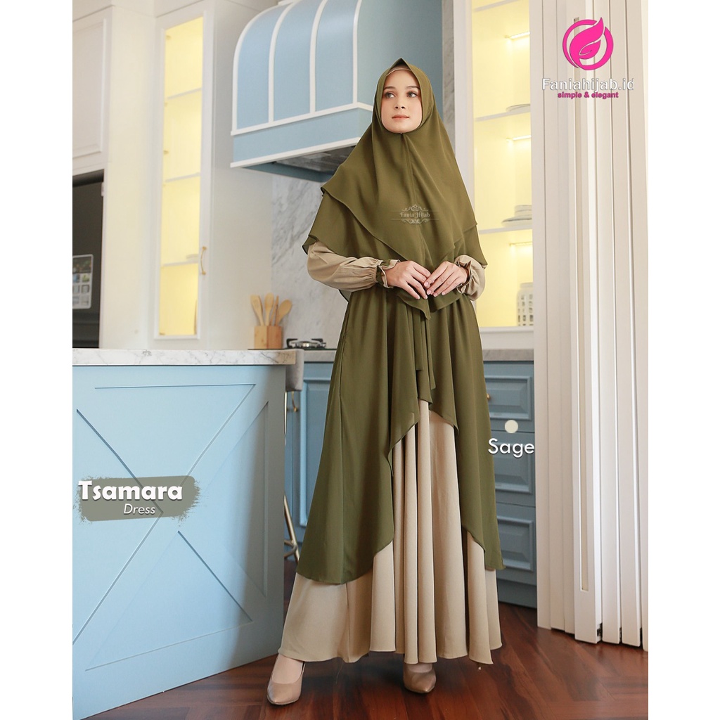 TSAMARA DRES /GAMIS SARIMBIT /GAMIS POLOS BY FANIA HIJAB