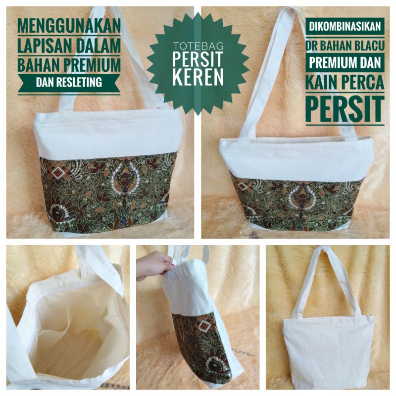 Totebag persit keren dan bagus Tas blacu termurah