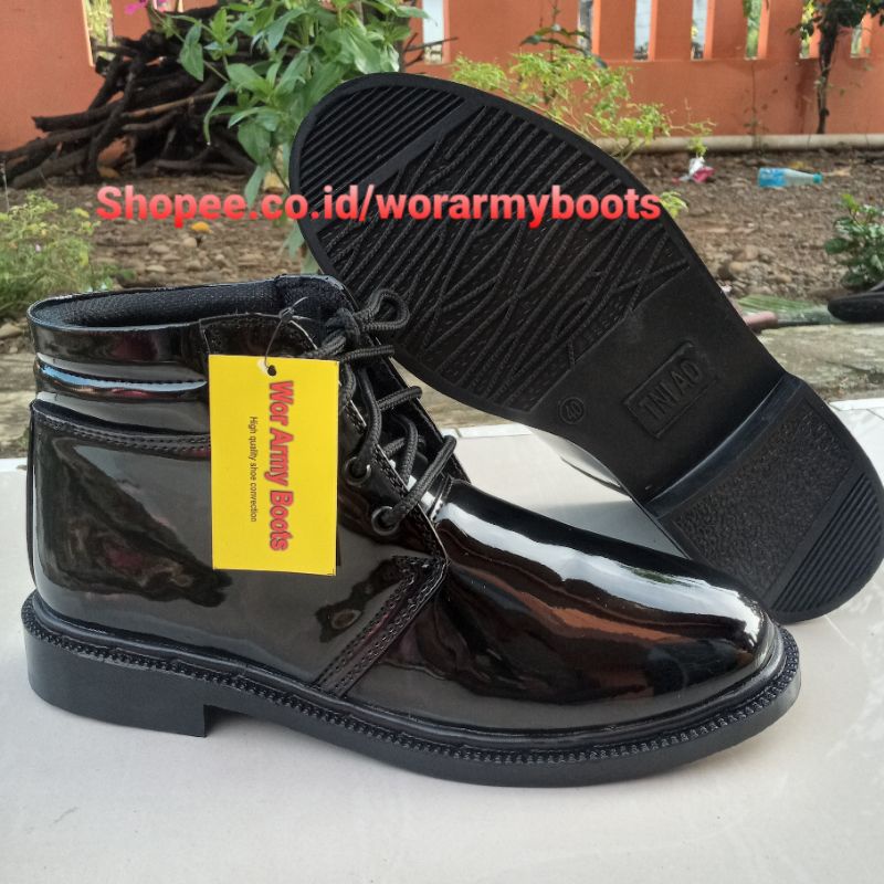 sepatu pdh tni polri Ukuran indonesia  terbaru by wor army boots