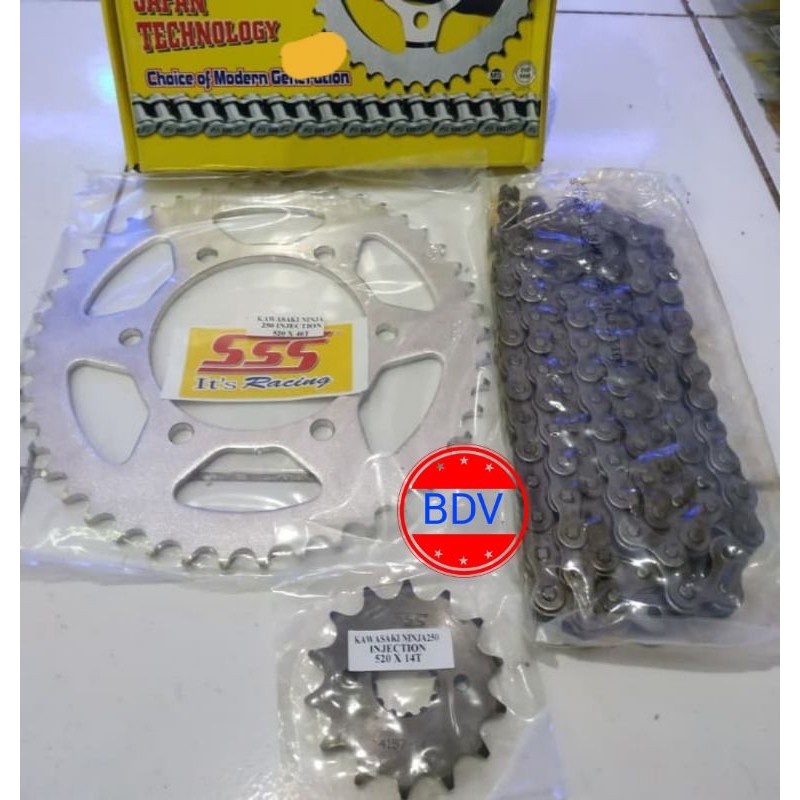 Gear Set SSS Ninja 250 Fi, Ninja250Fi (Injeksi)