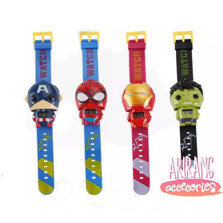 Jam Tangan Anak Karakter Superhero Batman, Bumblebee, Frozen, LOL Keren