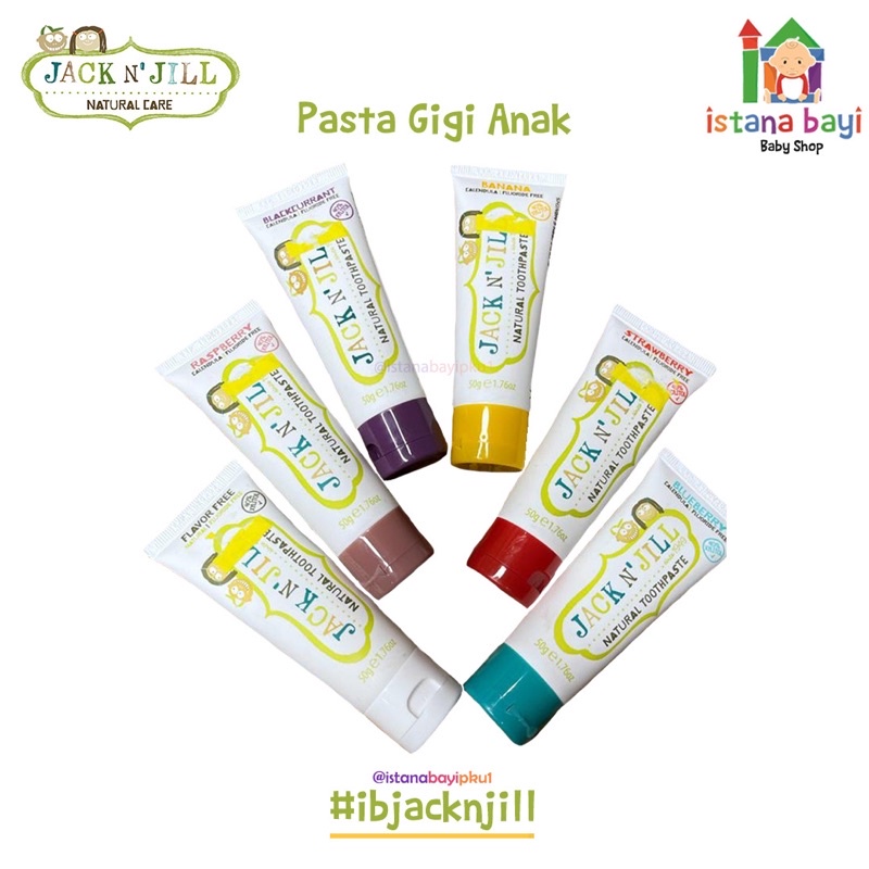 Jack n Jill Toothpaste Pasta Gigi Organik - Jack n Jill Pasta Gigi bayi/Pasta gigi anak