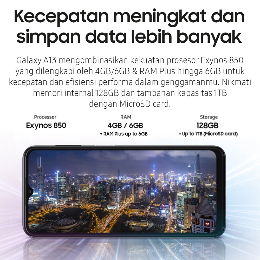 Samsung Galaxy A13 4/128 6/128 4GB 6GB 128GB RAM 4 6 ROM 128 GB HP  Smartphone Android-8
