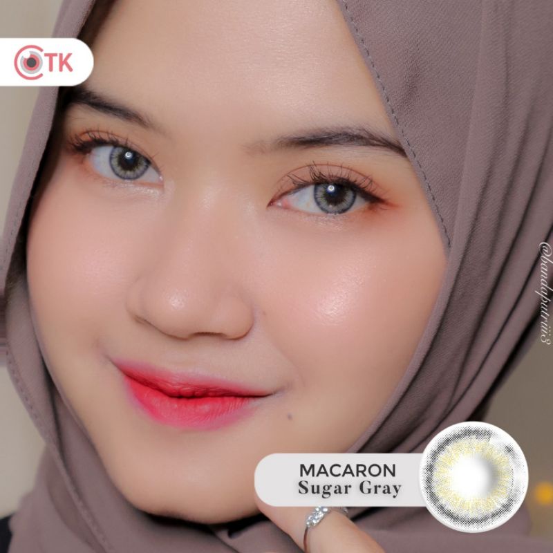 Softlens MACARON 14.5 MM SUGAR GREY MINUS -0.50 S.D -6.00 by CTK