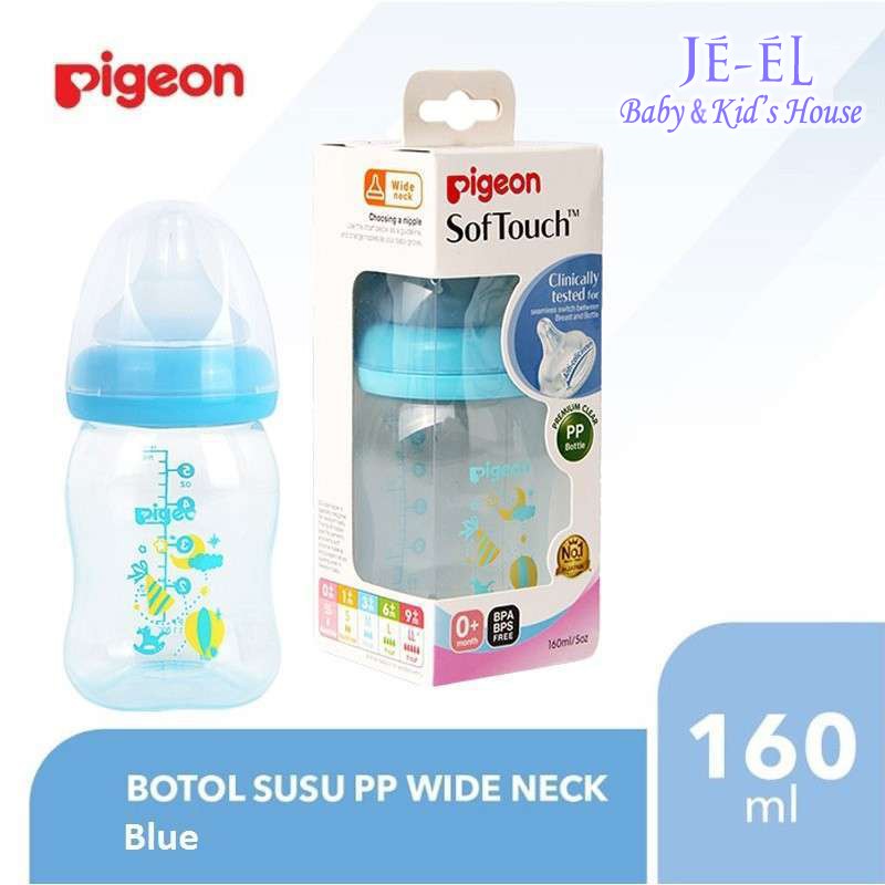Pigeon Softouch Premium Clear PP Bottle - Botol Susu Pigeon Premium Clear Peristaltic Plus 240 / 160