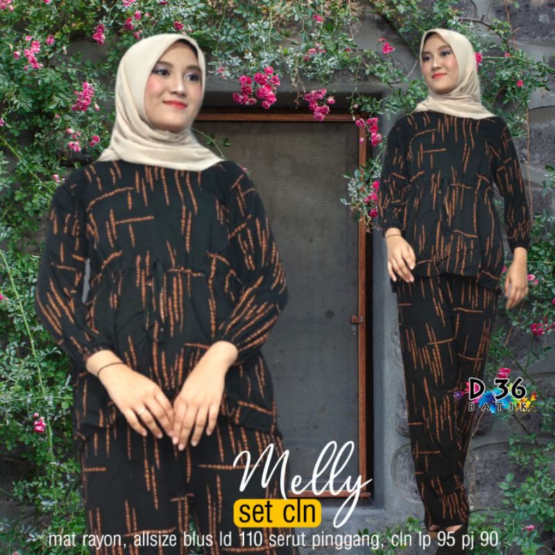 Melly Set  - Rayon Premium - Busui - One Set - Baju Kantor - Ori by Naura