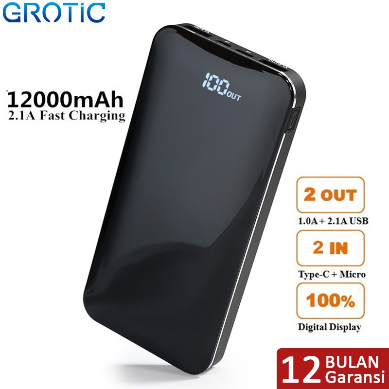 GROTIC Powerbank 12000mAh