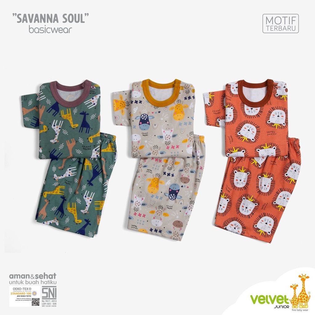VELVET JUNIOR BAJU LENGAN PENDEK CELANA PENDEK  PIYAMA BAYI PEREMPUAN LIBBY BAJU ANAK BAYI PEREMPUAN