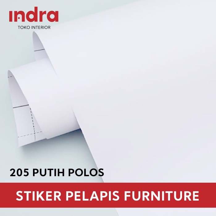 Pelapis Furniture - Interior PVC film - Tacon - Decosheet sticker - Hpl Sticker - Putih