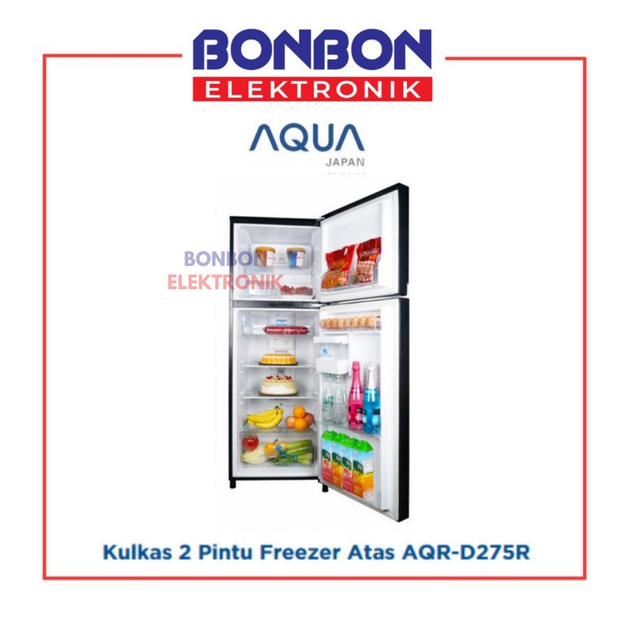AQUA Kulkas 2 Pintu AQR-D275 RBD / AQRD 275 / AQR D275RBD Inverter