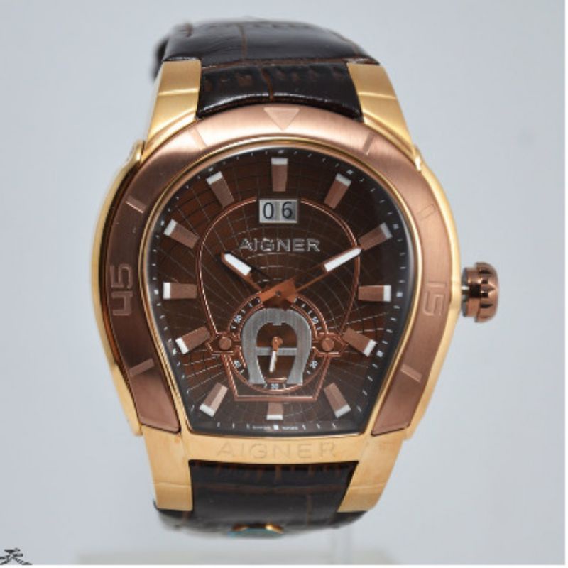 Jam Tangan Pria Aigner Palermo A58104 Leather Original Swiss Made