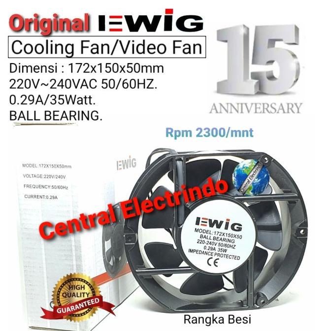 COOLING VIDEO FAN EWIG 150x172x50 OVAL.