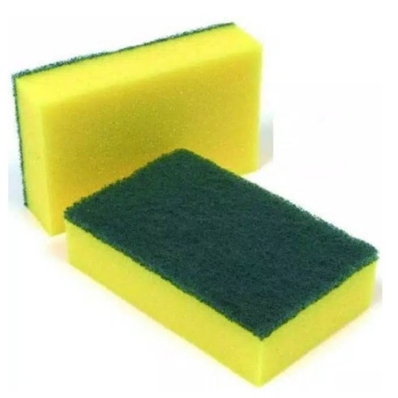 Spon Busa Cuci Piring Kuning Busa Kering Spons Sponge 2 Sisi Harga Per 1 Pcs