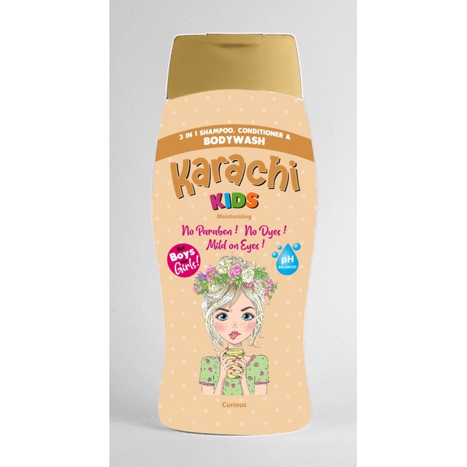 Karachi Kids 3in1 Shampoo and Conditioner 200ml Gold