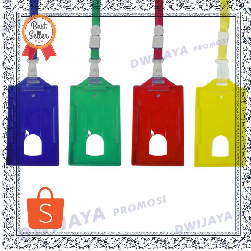 

Termurah Tali ID 1 Cm Model Kancing dan ID Card Holder 1 SEt Kekinian