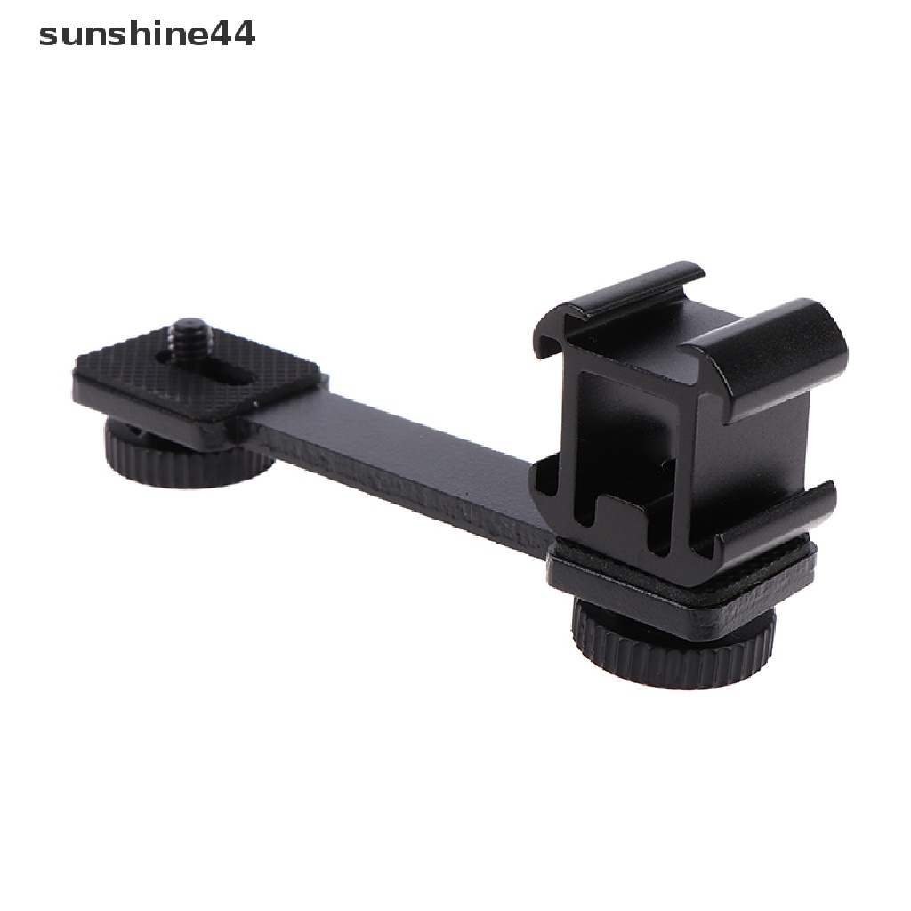 Sunshine 3 In 1 Bracket Adapter Extension Triple Hot Shoe Mount Stand Holder Microphone