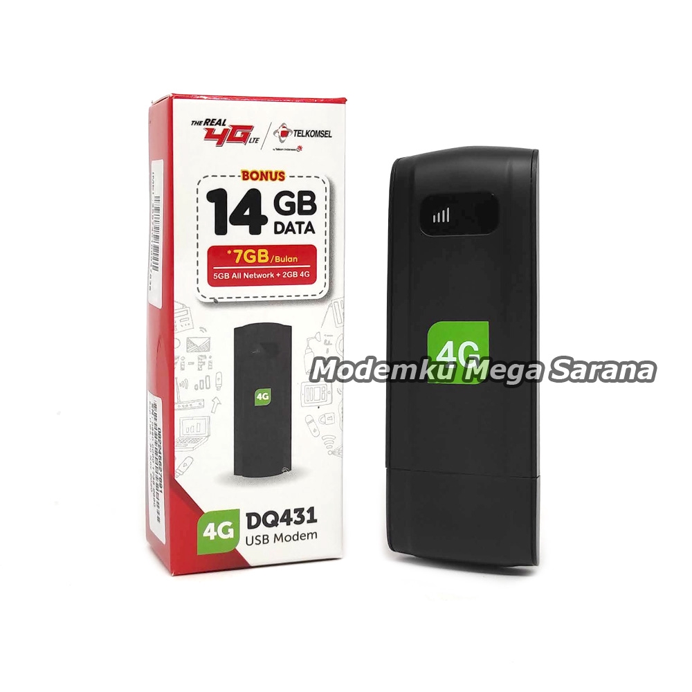 Modem USB DQ431 4G LTE Unlock Free Telkomsel 14GB