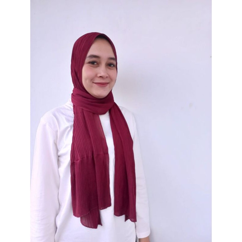 obral pashmina plisket ceruty babydoll