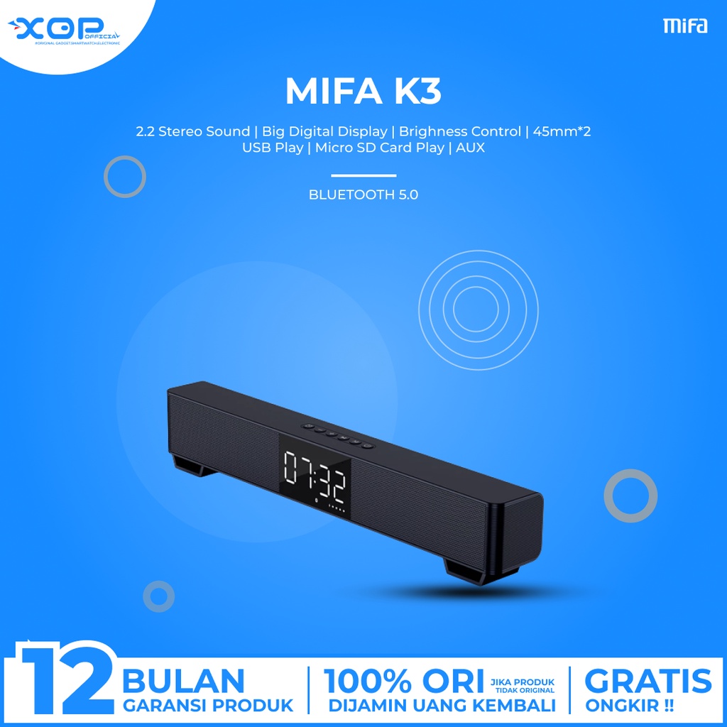 mifa k3 tv soundbar stereo bluetooth speaker original