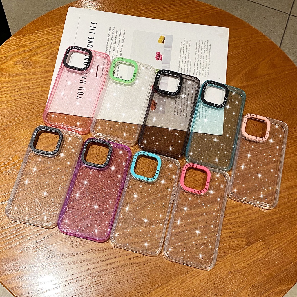 Soft Case Hp Dengan Glitter Untuk iphone 13 / 12 / 11promax / 13 / Mini / 11 / X / XR / XS Max / 6 / 7 / 8plus / SE 2020