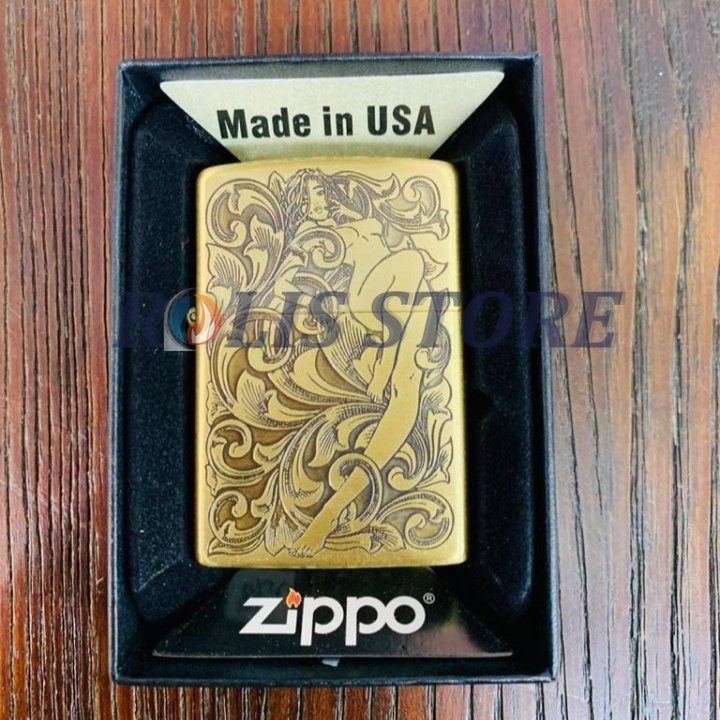 COD- Korek Api Zippo Gold Grafir Woman Sexy Limited Super Premium Quality Grade Ori