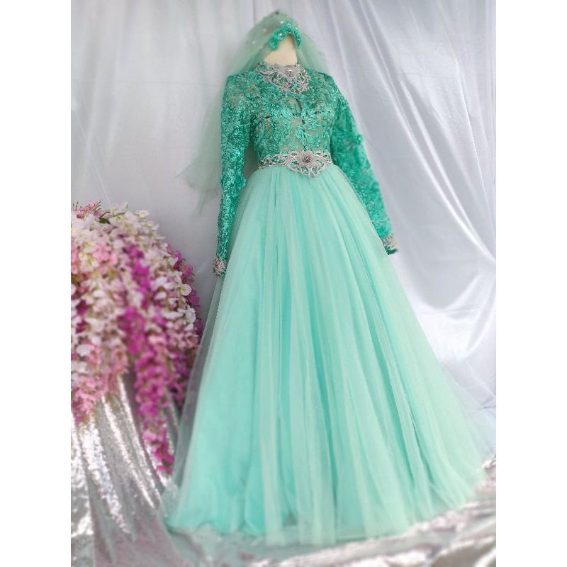 Gaun Pengantin Syar'i/ Gaun pengantin murah