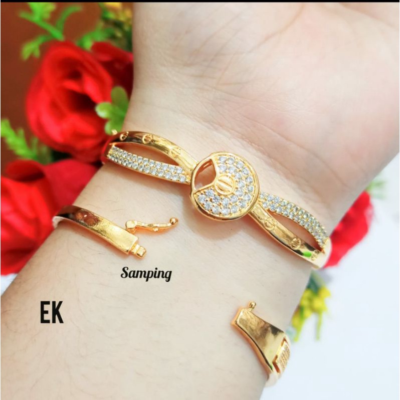 Gelang Tangan Bangkok Dewasa Permata Zircon Berbagai motif perhiasan wanita Gold limited edition