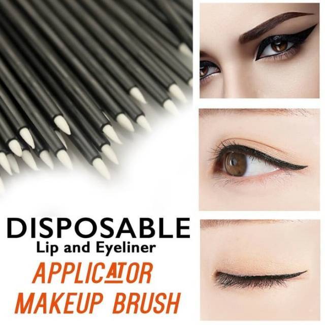 Disposable Eyeliner and Lip Brush 50 Pcs