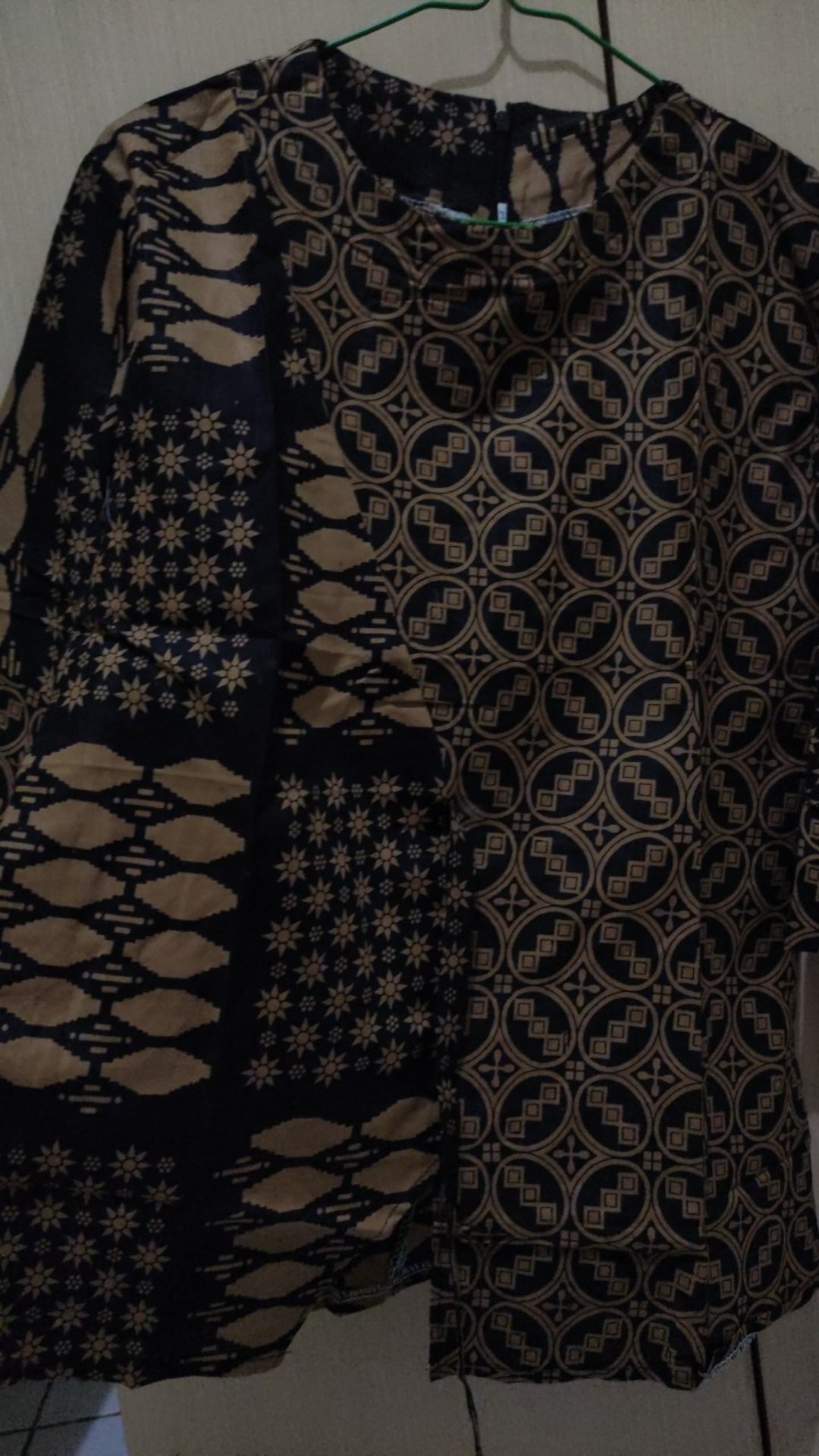 Tey-17 Batik Wanita Asj Sa Hrb026 Kenongo Kemeja Tosca Pendek