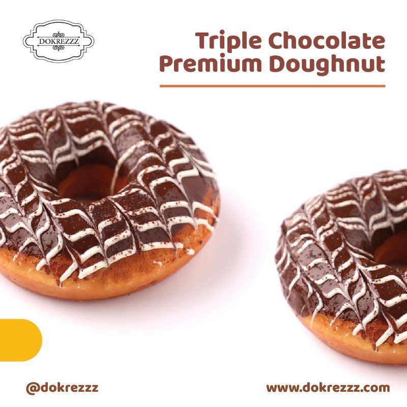 

Triple chocolate premium doughnut