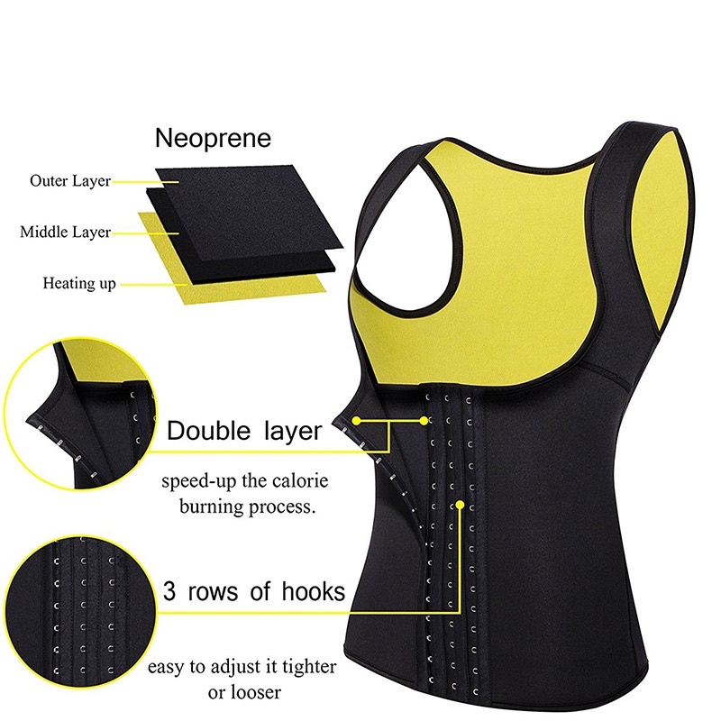 YN-113 sauna sweat neoprene vest+tightness / rompi sauna hot shaper / pembakar lemak badan